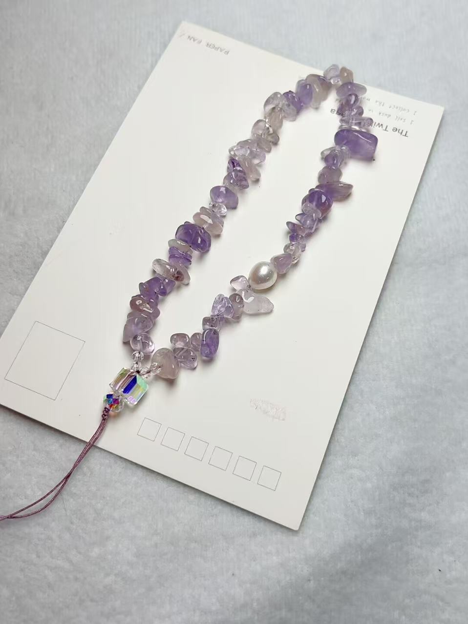 1076新款紫黄晶碎石精致款手机链（拍一发一 多样性发货）