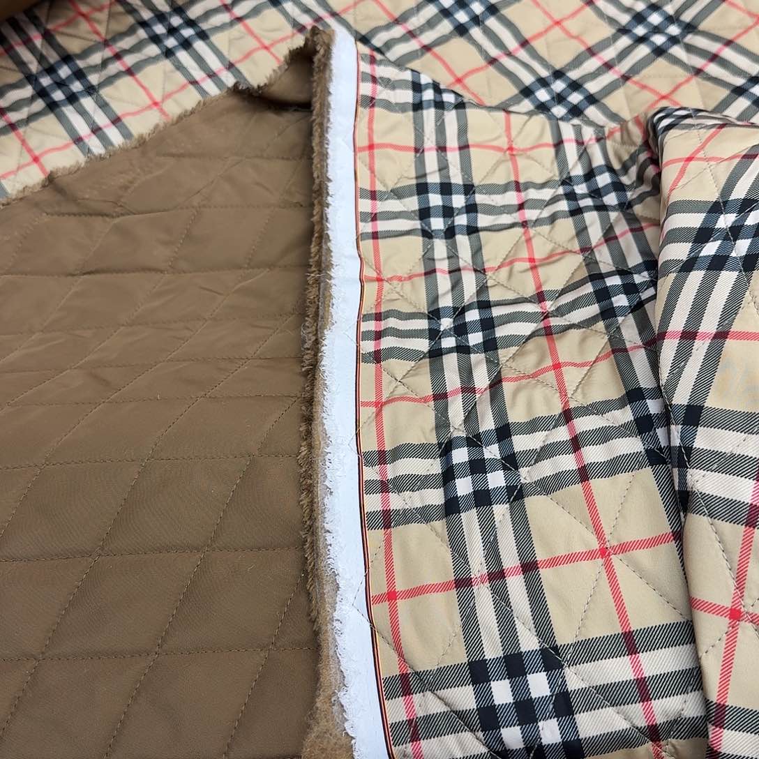 混纺巴家格子羊驼绒夹棉2米