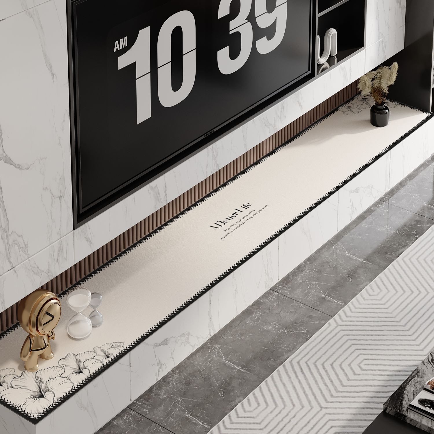 电视柜台面垫子高档大气防水防油防烫电视柜台面垫鞋柜餐边柜桌布