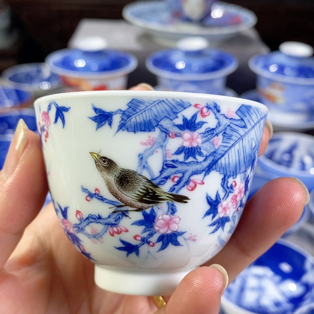 杯青花花旦主人杯杯