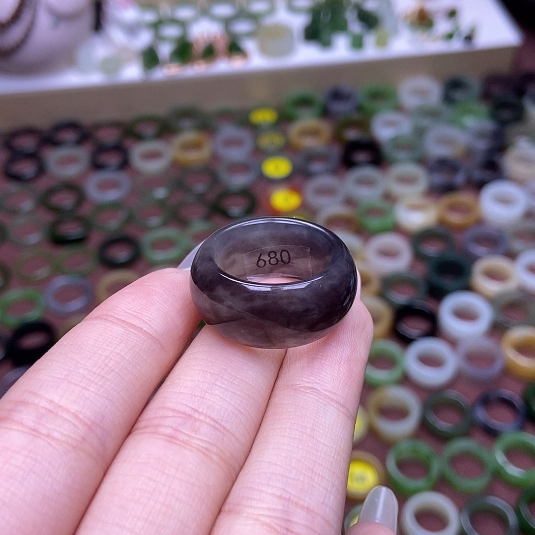 和田玉戒指未镶嵌海*湾18.2