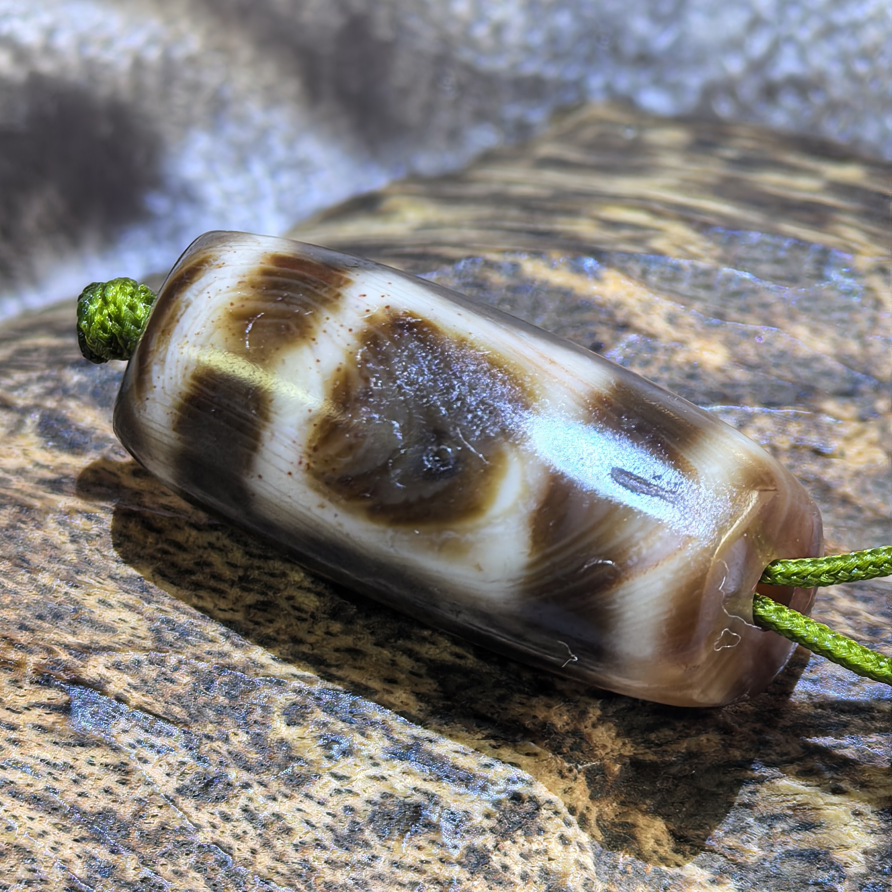 藏传至纯黑白天珠玛瑙满砂老油糯性价比爆棚锁骨链配饰男女都喜欢