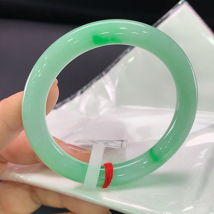 翡翠手镯未镶嵌圆条52-53