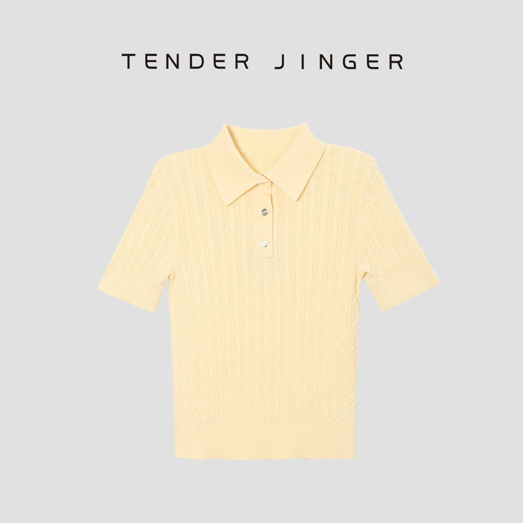 【专柜】2024夏女polo领休闲针织短袖T恤T42SCC77019