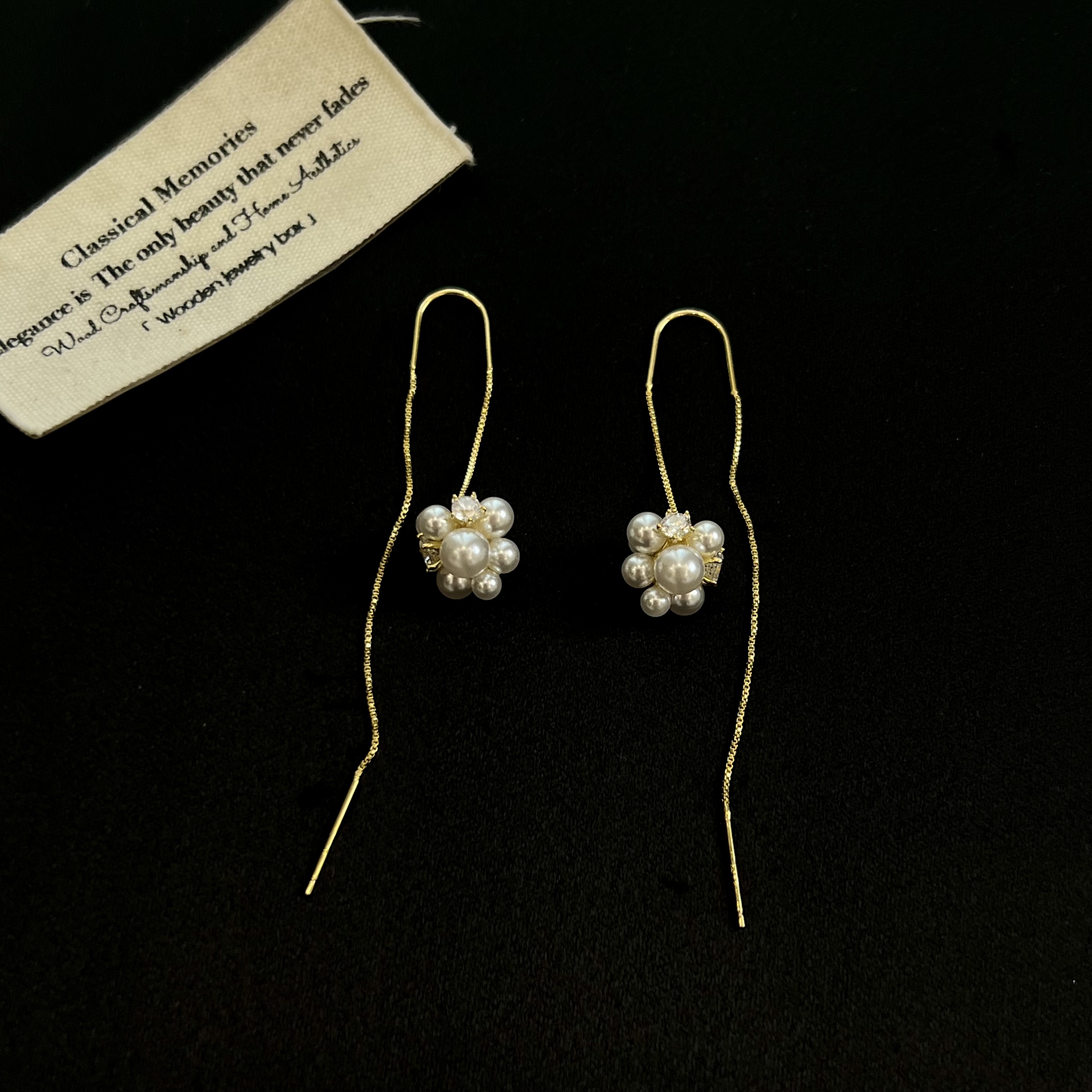 铜合金仿珍珠耳饰 【珠球花】珠珠耳线766