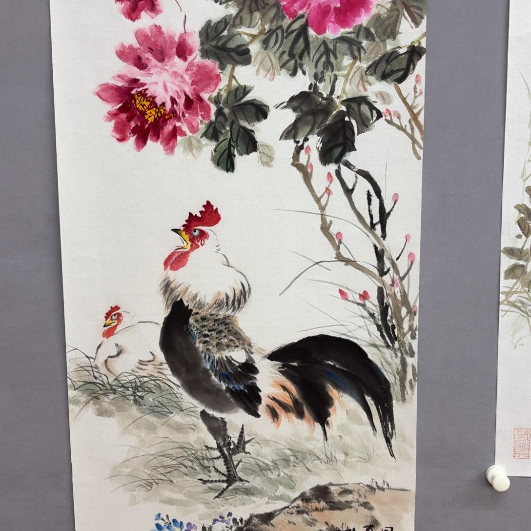 国画艺术家真人手绘
