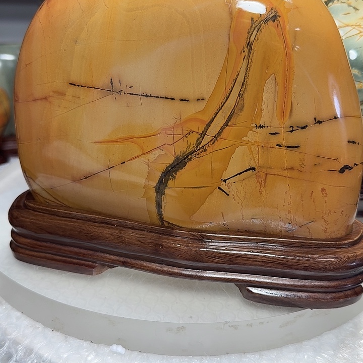 小***会石材乳源彩石家摆件