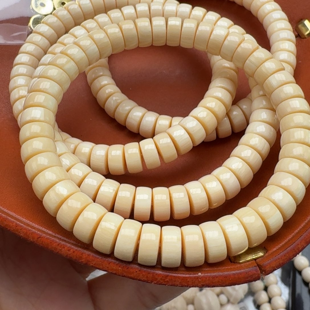 猛犸象牙手串/手链/手镯008  8×4mm药片