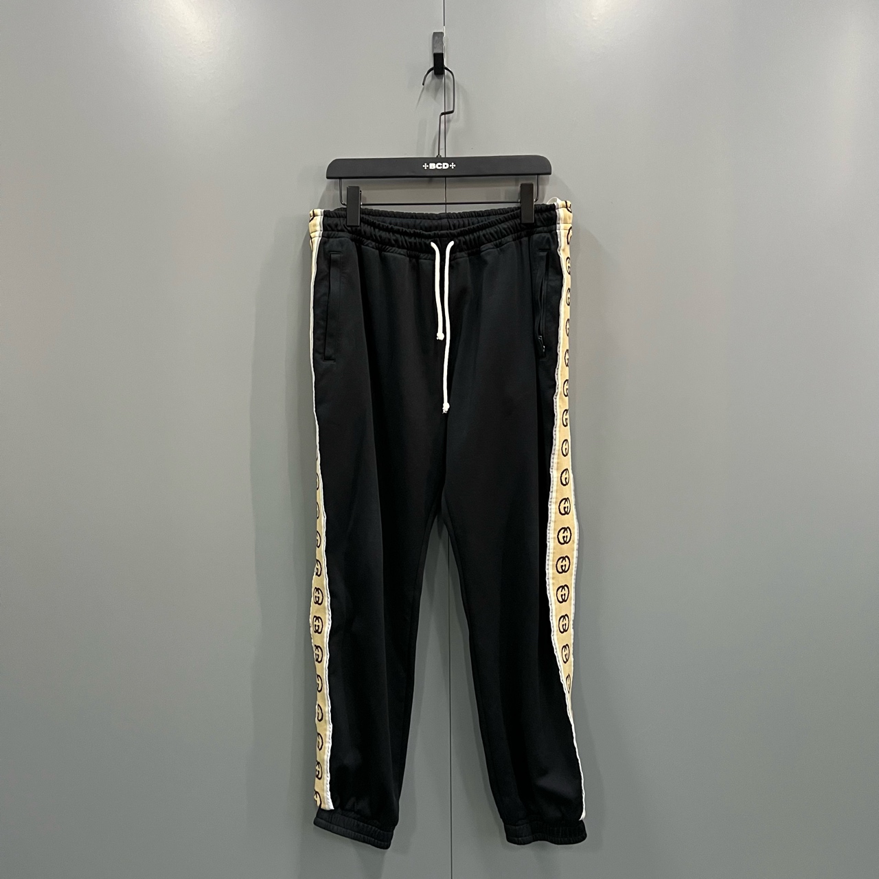 95新 GUCCI/古驰 （ll）侧边GG抽绳长裤 L码