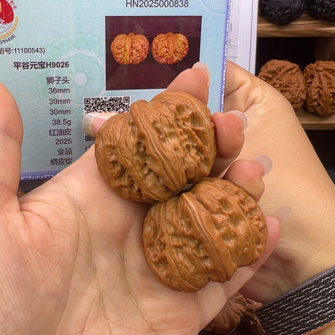 文玩核桃把件39全品元宝H9026