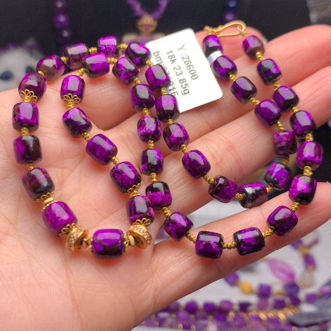 苏纪石（舒俱来）18K金镶嵌项链