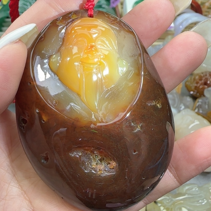 玛瑙/玉髓合金手把件