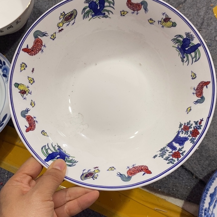 摆件瓷9寸斗彩鸡汤碗