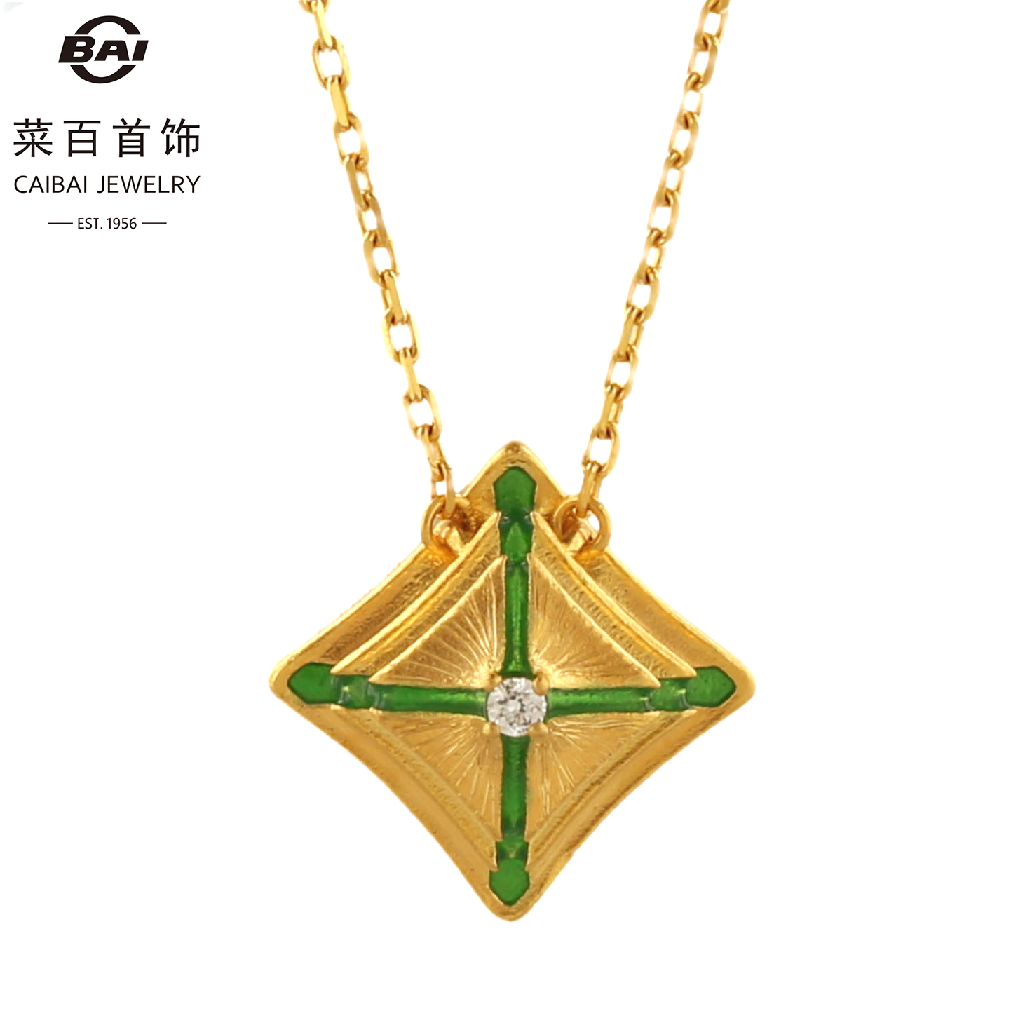 CBAI/菜百QHD足金链牌