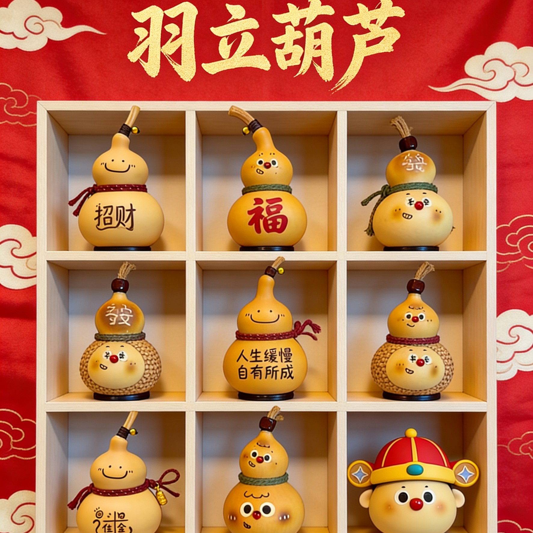 手工葫芦手作可盘玩可当挂件，可定制喔！