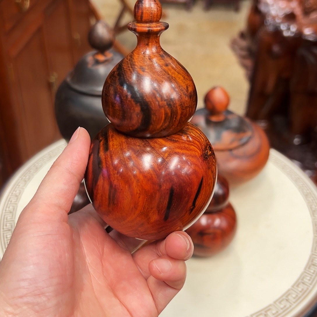 8***心香榧木老挝大红酸枝牙签筒