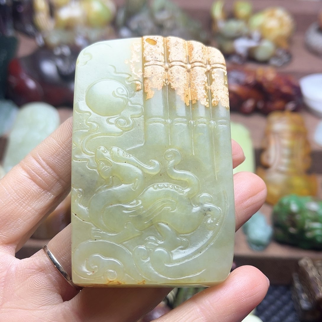 白玉菩提吊坠138。。