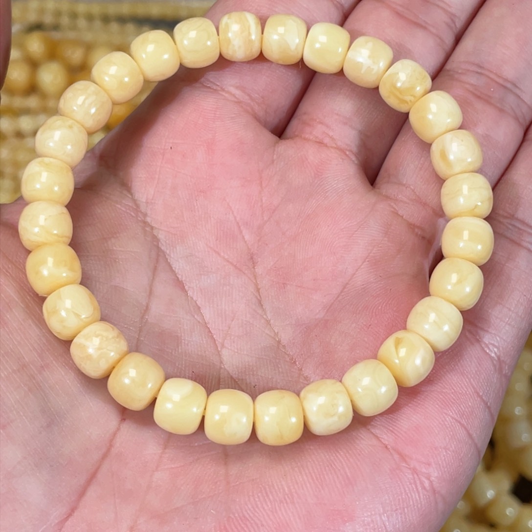 蜜蜡裸石未镶嵌蜜蜡手串8mm