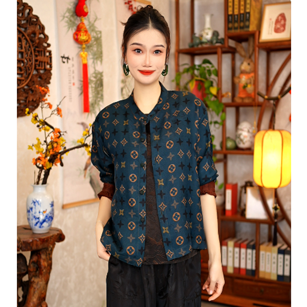 【董小姐】！高货福利！桑蚕丝红云纱香云纱外套女时尚百搭