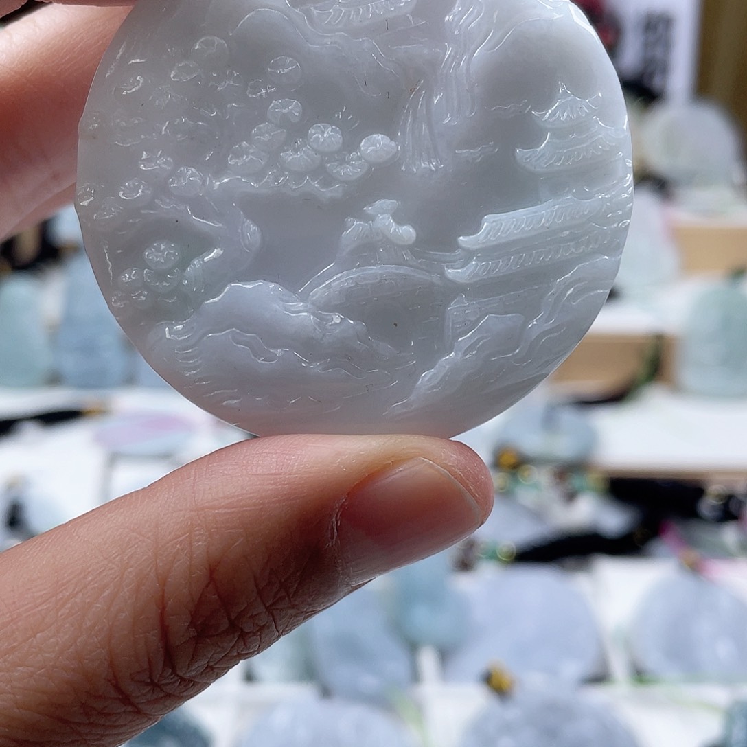 翡翠颈饰未镶嵌0416挂件