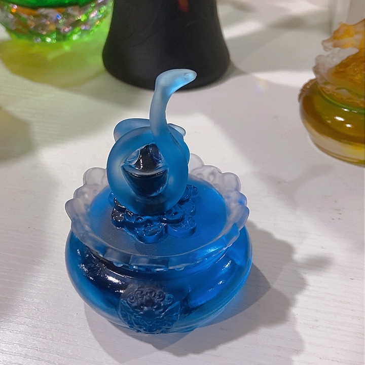 无铅玻璃琉璃花瓶高11口8