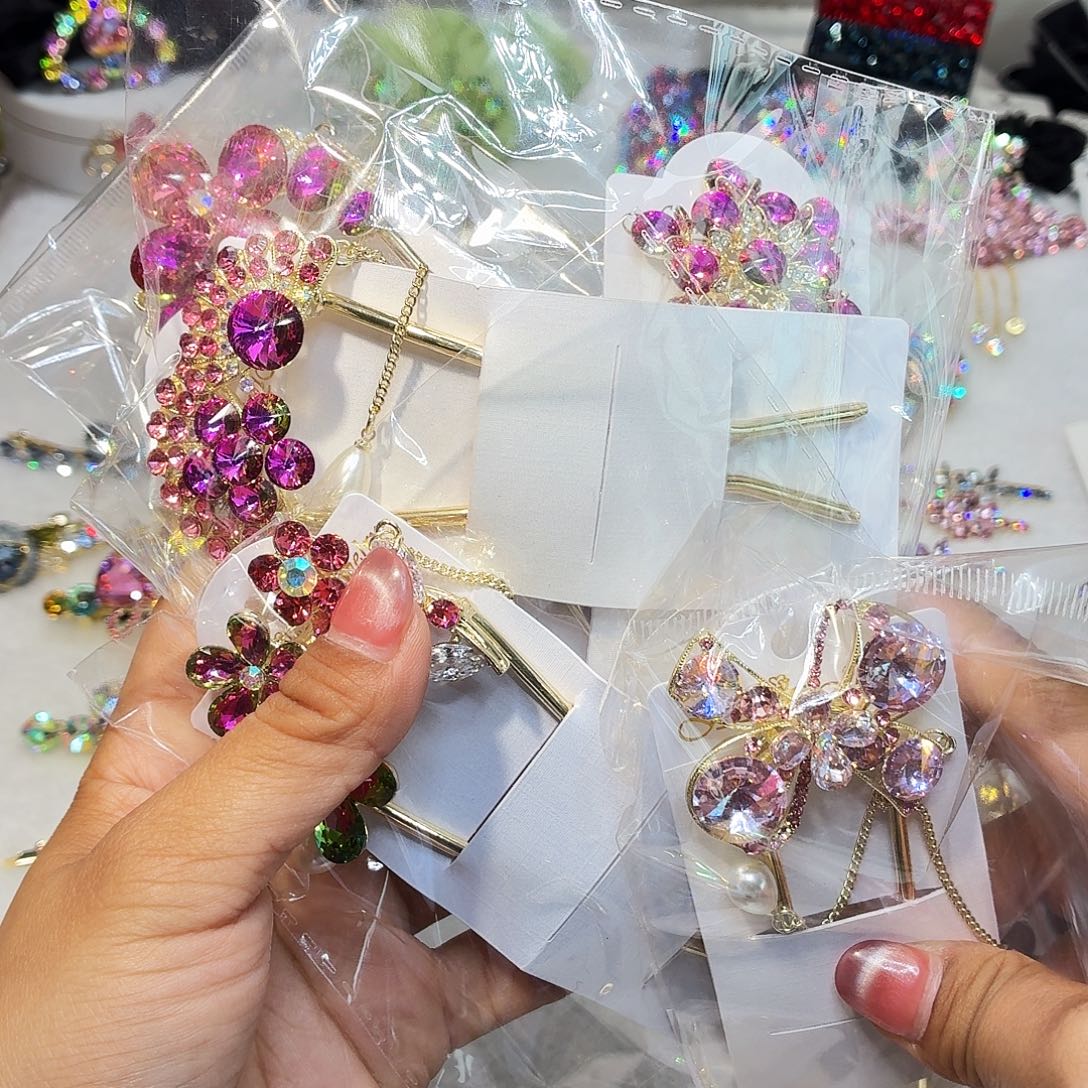 布艺铁合金发饰发夹发夹