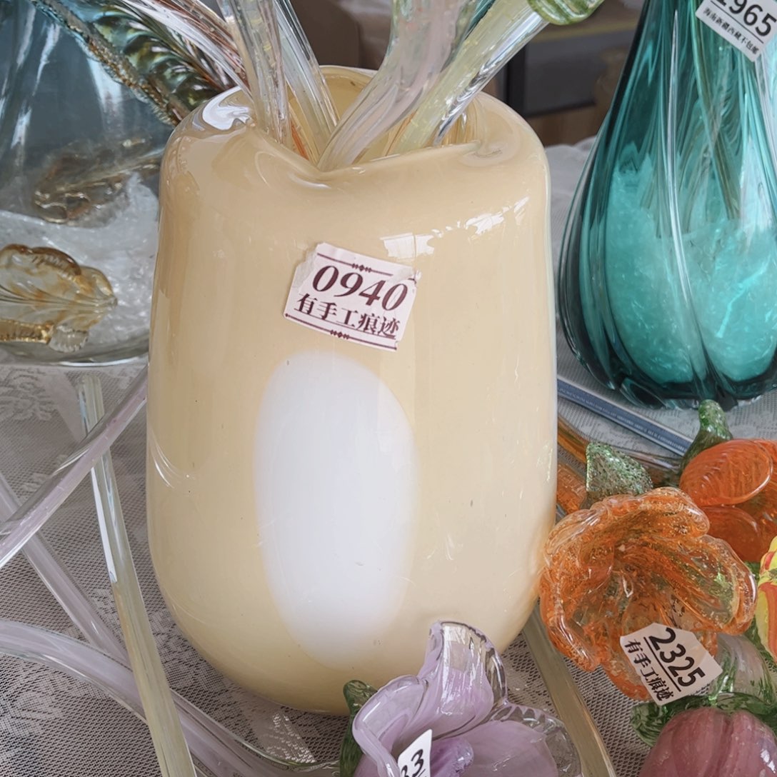 琉璃0940有手工痕迹 花瓶摆件