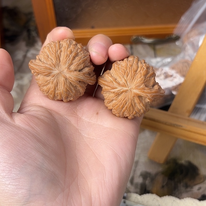 文玩核桃把件磨盘