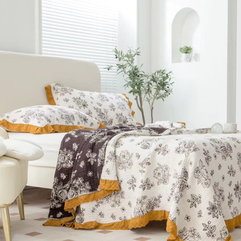 【京かわ会社】单人盖毯 花汐150*200cm