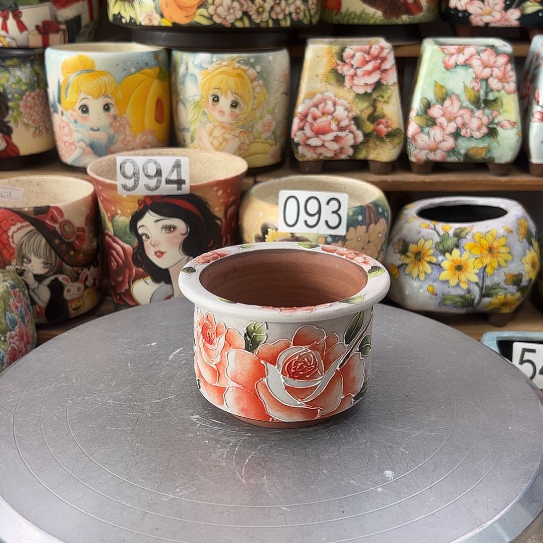 景德镇炫彩手绘口8.5外10高7.5