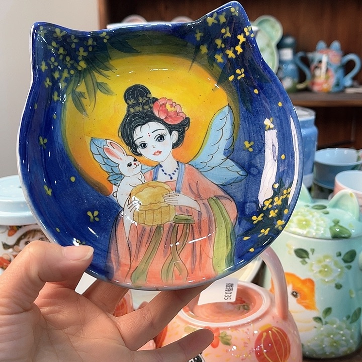 陶景德镇釉下手绘陶瓷 