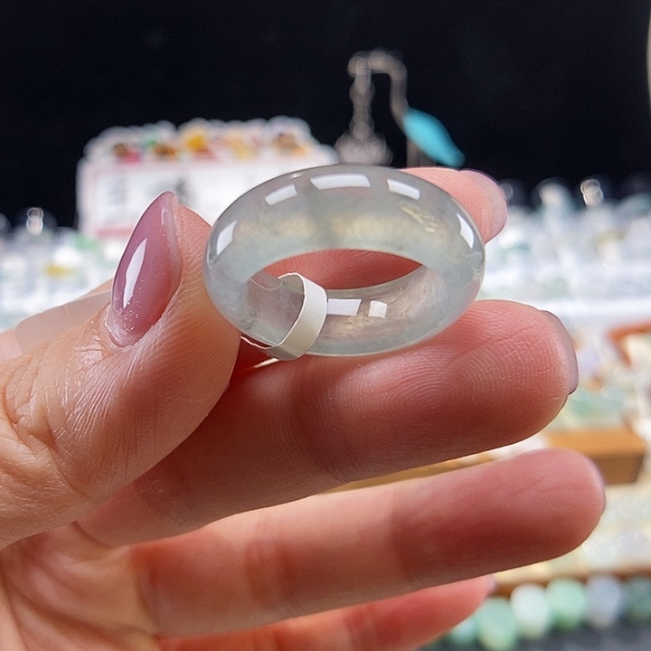 散珠翡翠13号乌鸡戒指