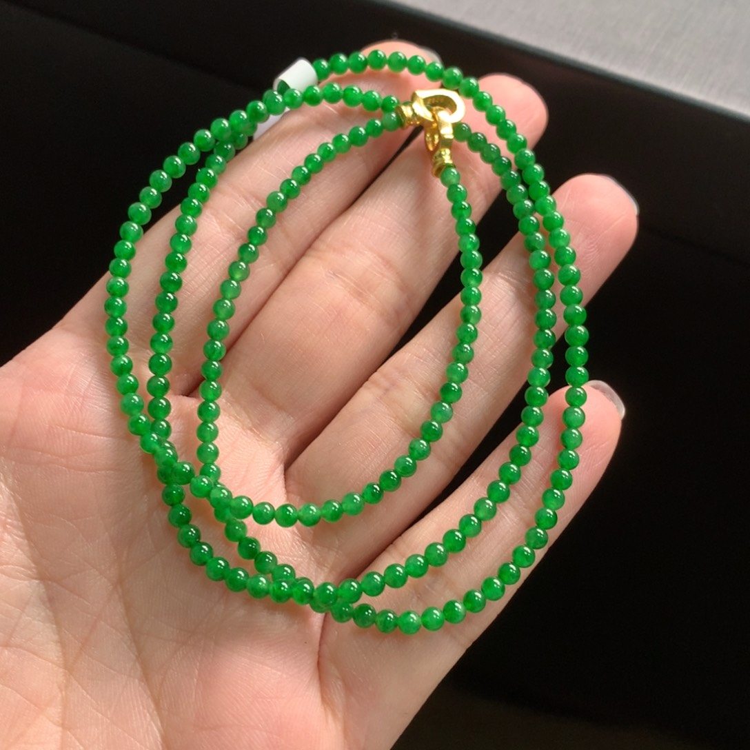 翡翠项链未镶嵌2.9mm项链
