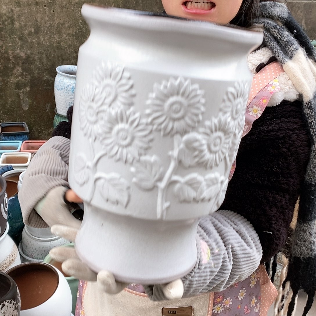 紫砂花盆正品口20高31