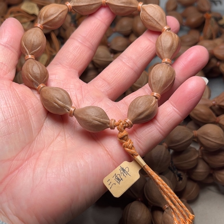 橄榄核手串/手链原生态梅林铁核三面佛1523尺寸