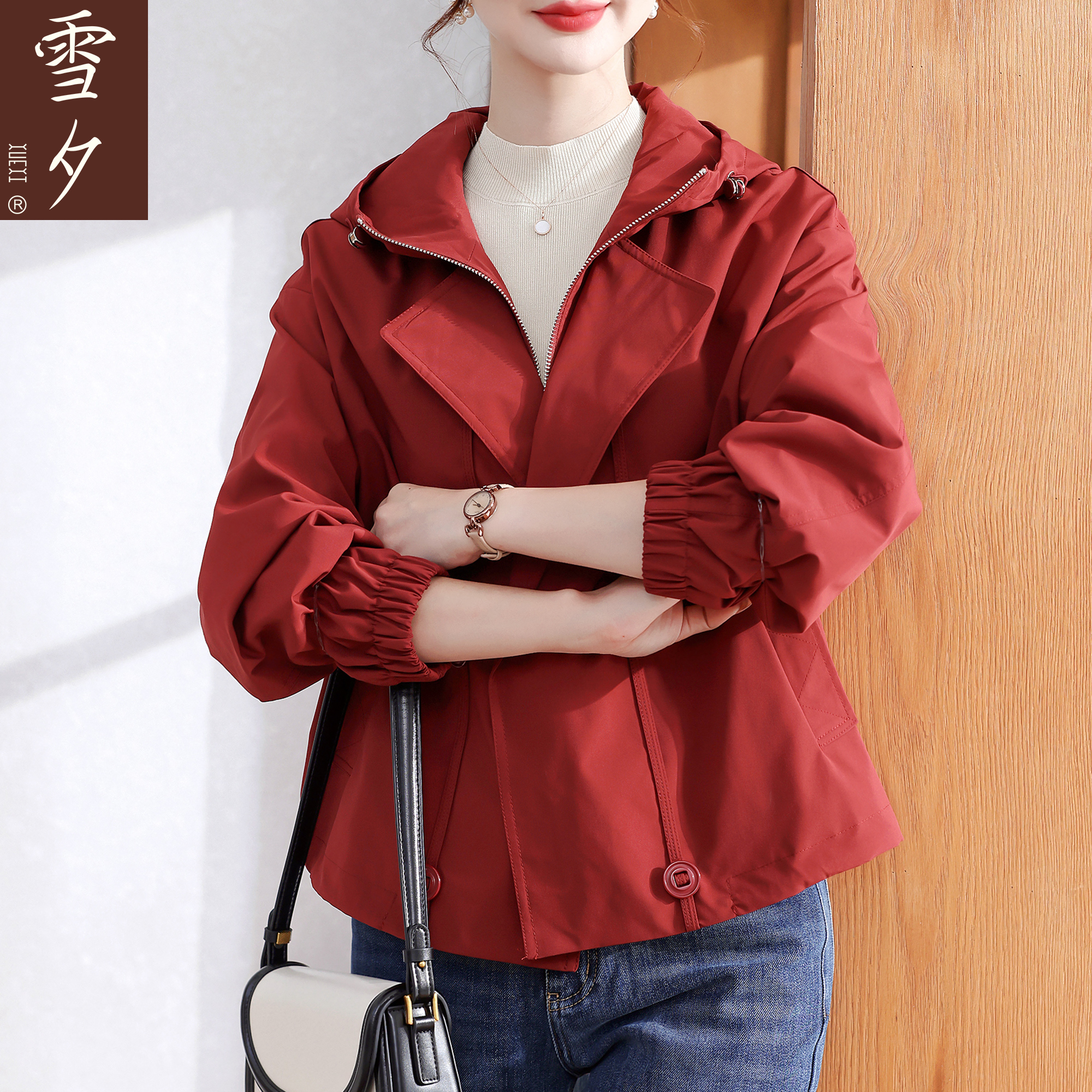 妈妈秋装2025新款品牌高级感风衣外套中老年女装气质短款夹克上衣