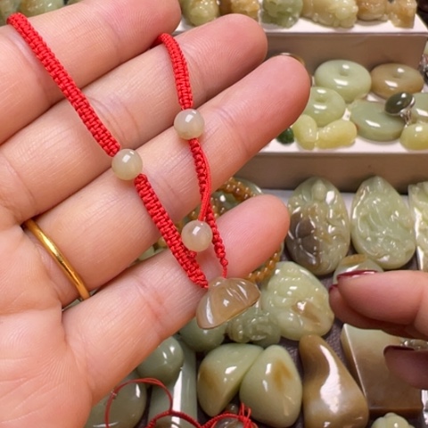 【闪购商品】和田玉脚链未镶嵌透闪石玉