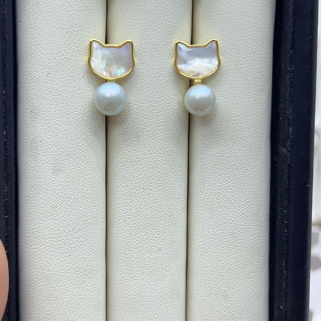 淡水珍珠耳饰未镶嵌1