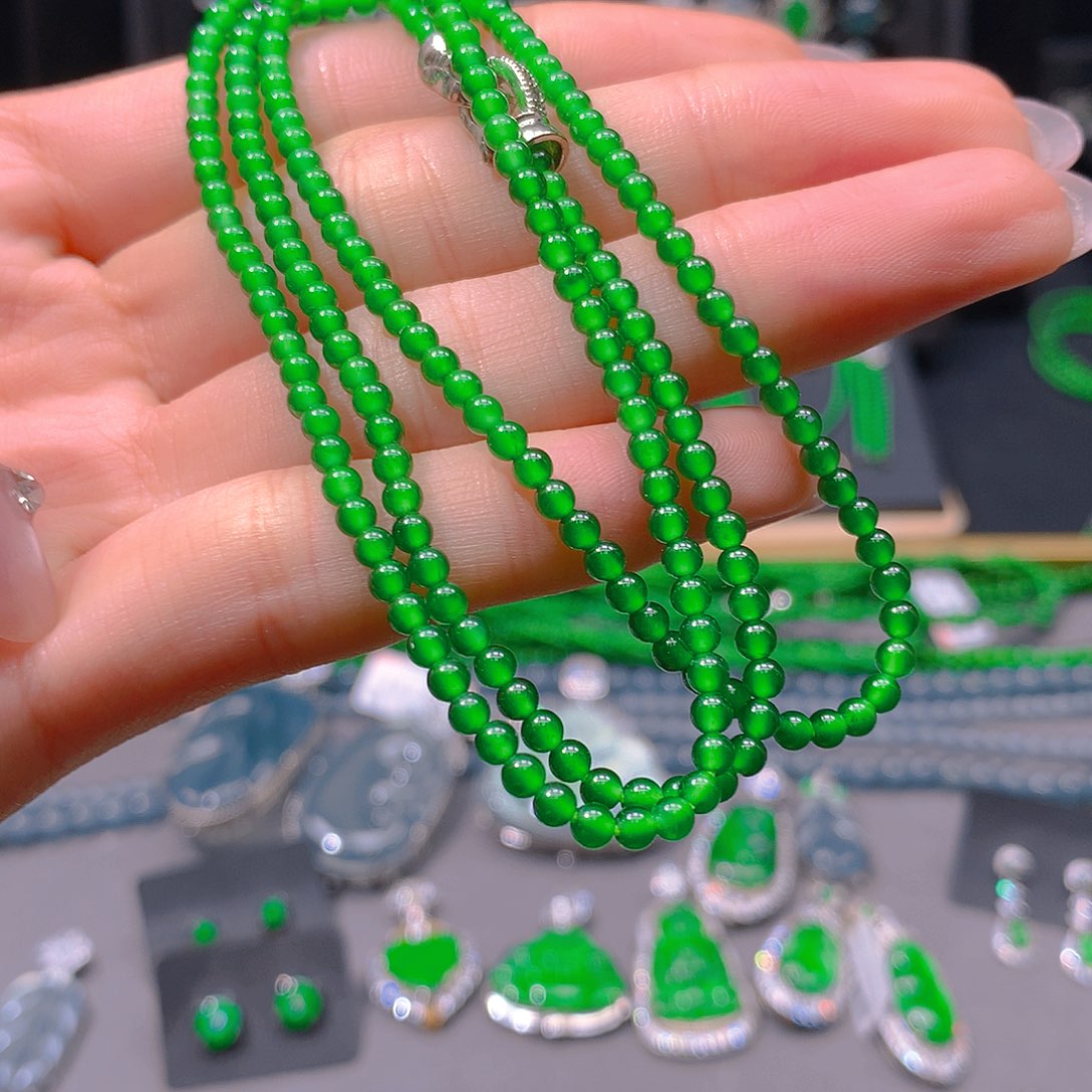 翡翠未镶嵌耳饰天然翡翠