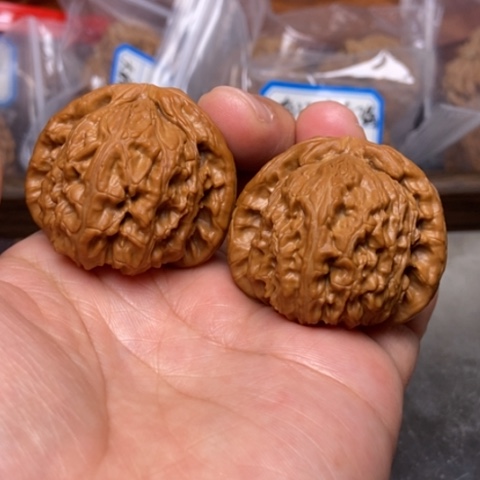 文玩核桃把件白狮子42.5