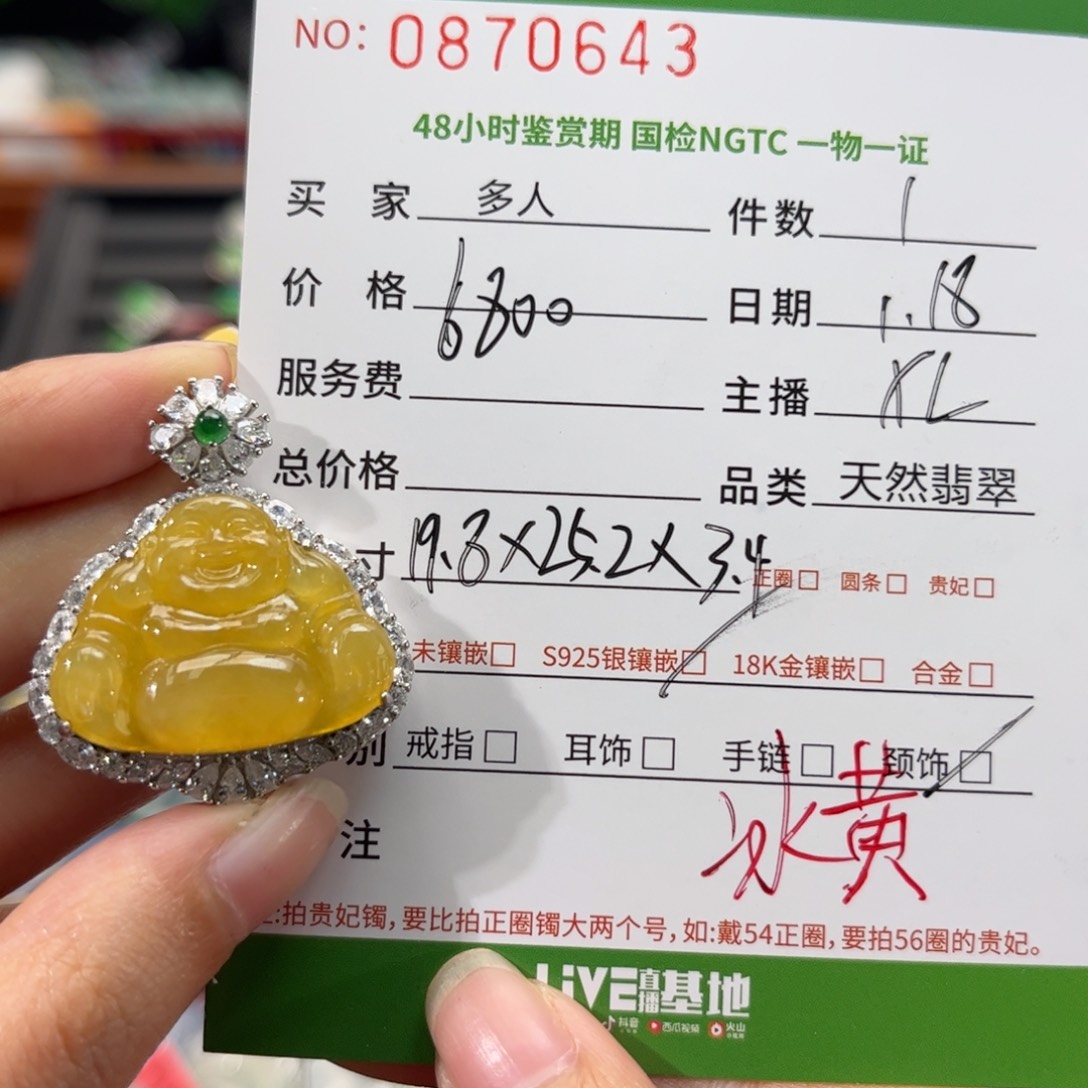 【闪购商品】翡翠颈饰银S925镶嵌多人