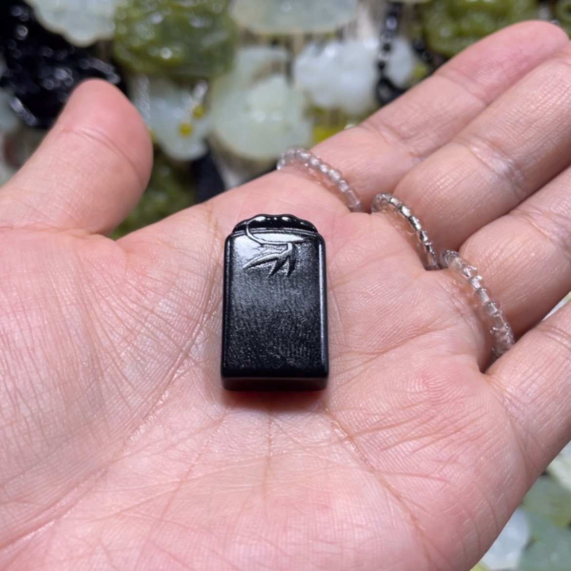 【闪购商品】岫玉颈饰未镶嵌99吊坠