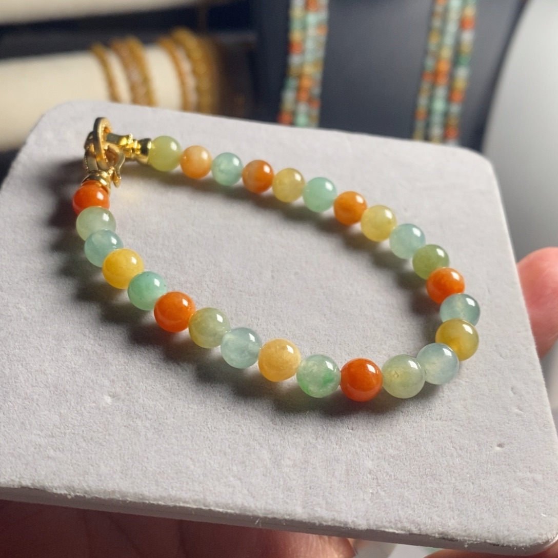 定制翡翠未镶嵌7 缅甸翡翠A货卡6.8