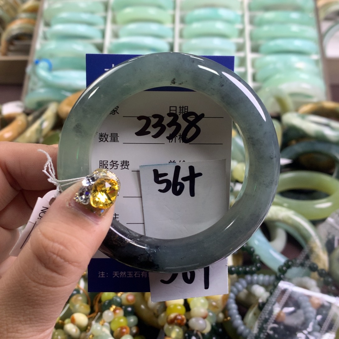 蛇纹石玉手镯未镶嵌2338