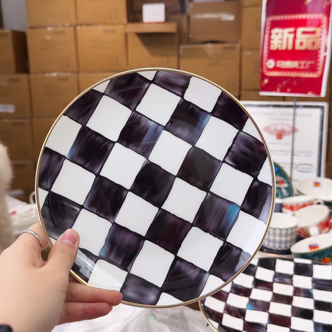 骨瓷高骨骨瓷8英寸20cm平盘一只外贸骨瓷