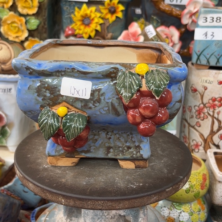 紫砂花盆粗陶材质多肉花盆