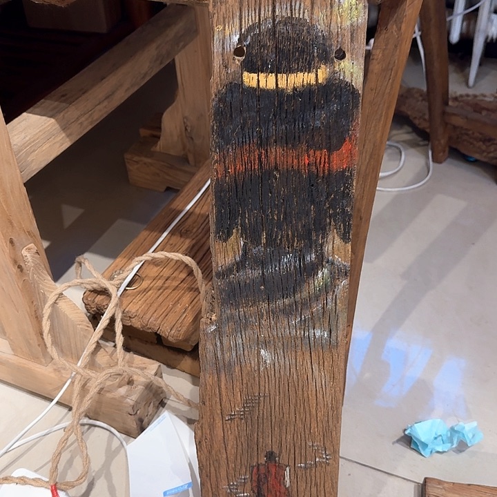 老榆木丙烯颜料画