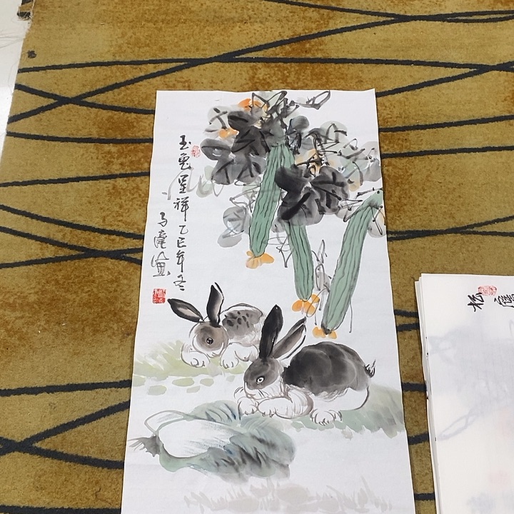 国画冯希奎50.100手绘画芯