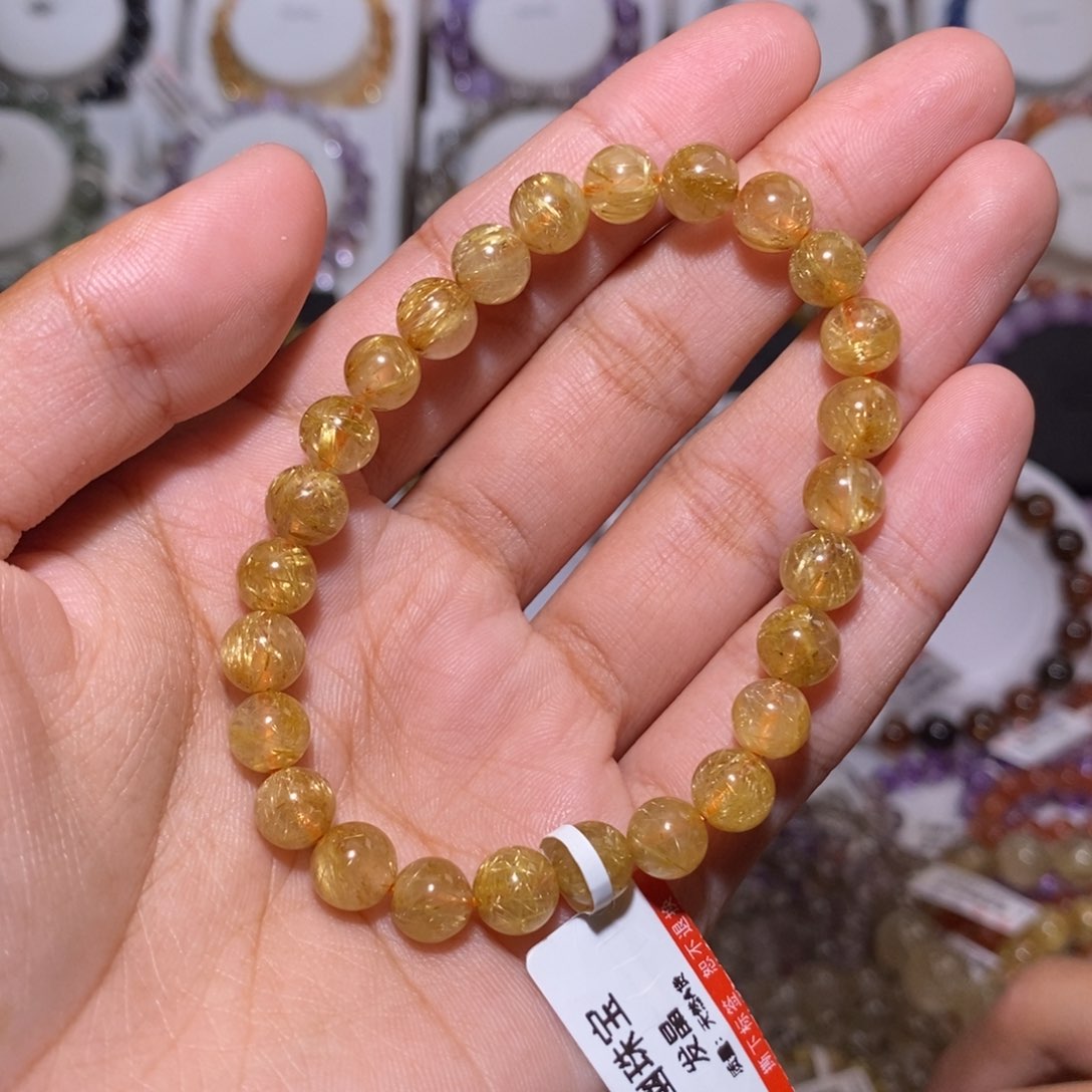 【闪购商品】发晶手串未镶嵌喵***?发晶7.4mm