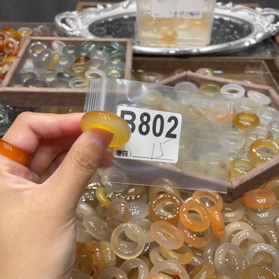 玛瑙/玉髓未镶嵌戒指802